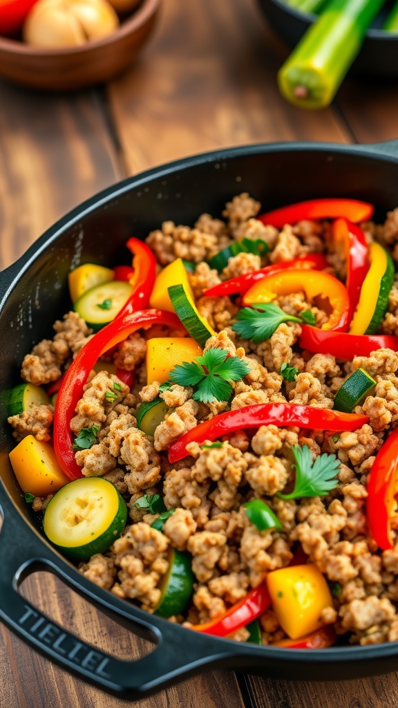 Savory Ground Turkey and Vegetable Skillet Dinner